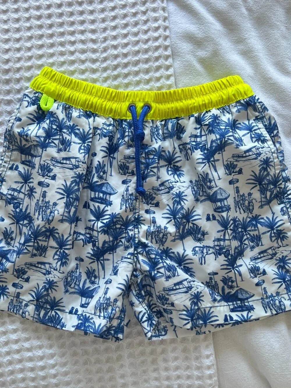 Gili's Boys Meno Swim Shorts - Toile Balinaise